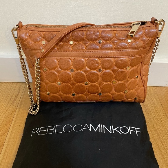 Rebecca Minkoff Crossbody Bag Metal Chain Leather - Picture 2 of 6